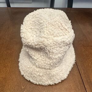 Women's Cream Tan Sherpa Bucket Hat